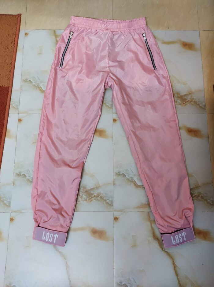 Chic Pink Polyester Trouser